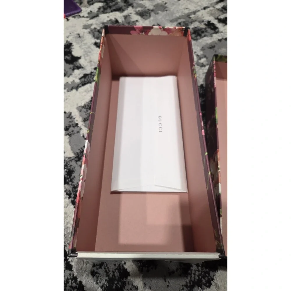 Gucci Burgundy Floral Shoe Box